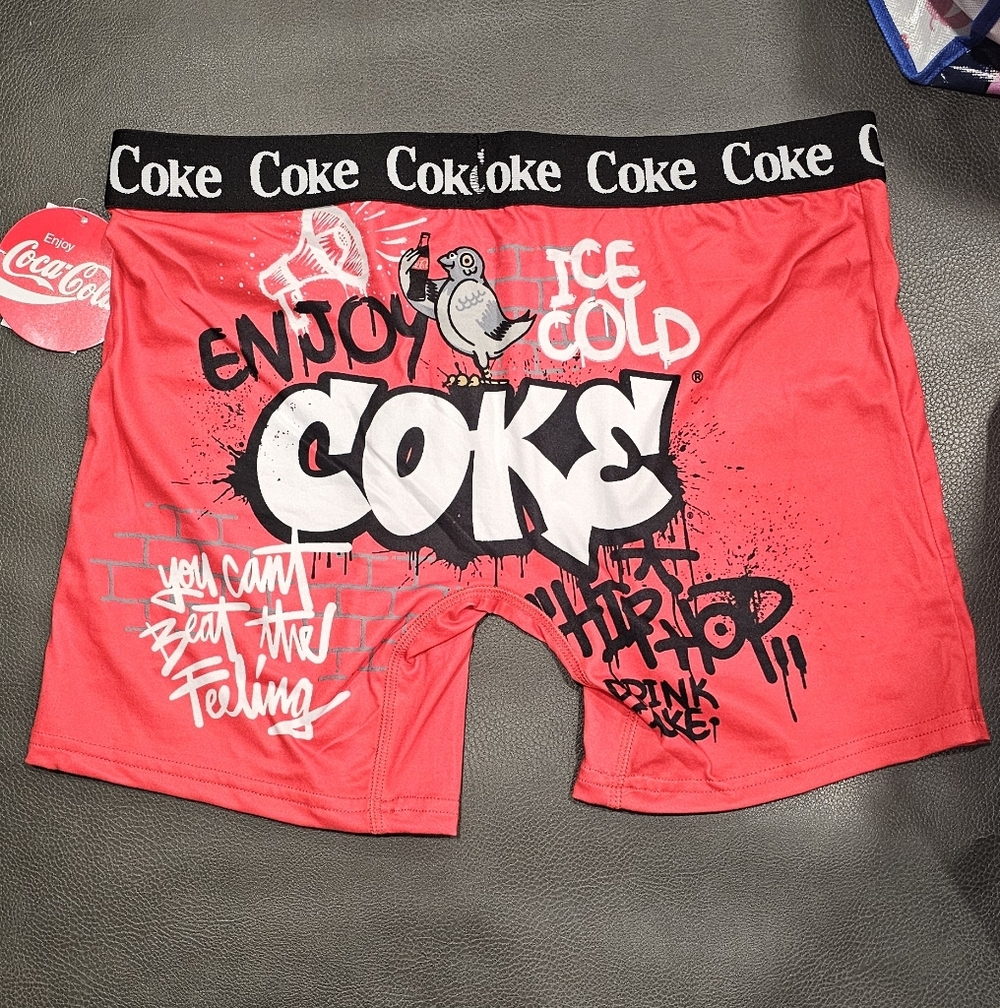 Coca Cola Red and Black Boxer Briefs